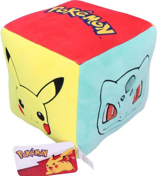 Actual product image Nemesis Now Pokémon Starter Cube Cushion 25cm