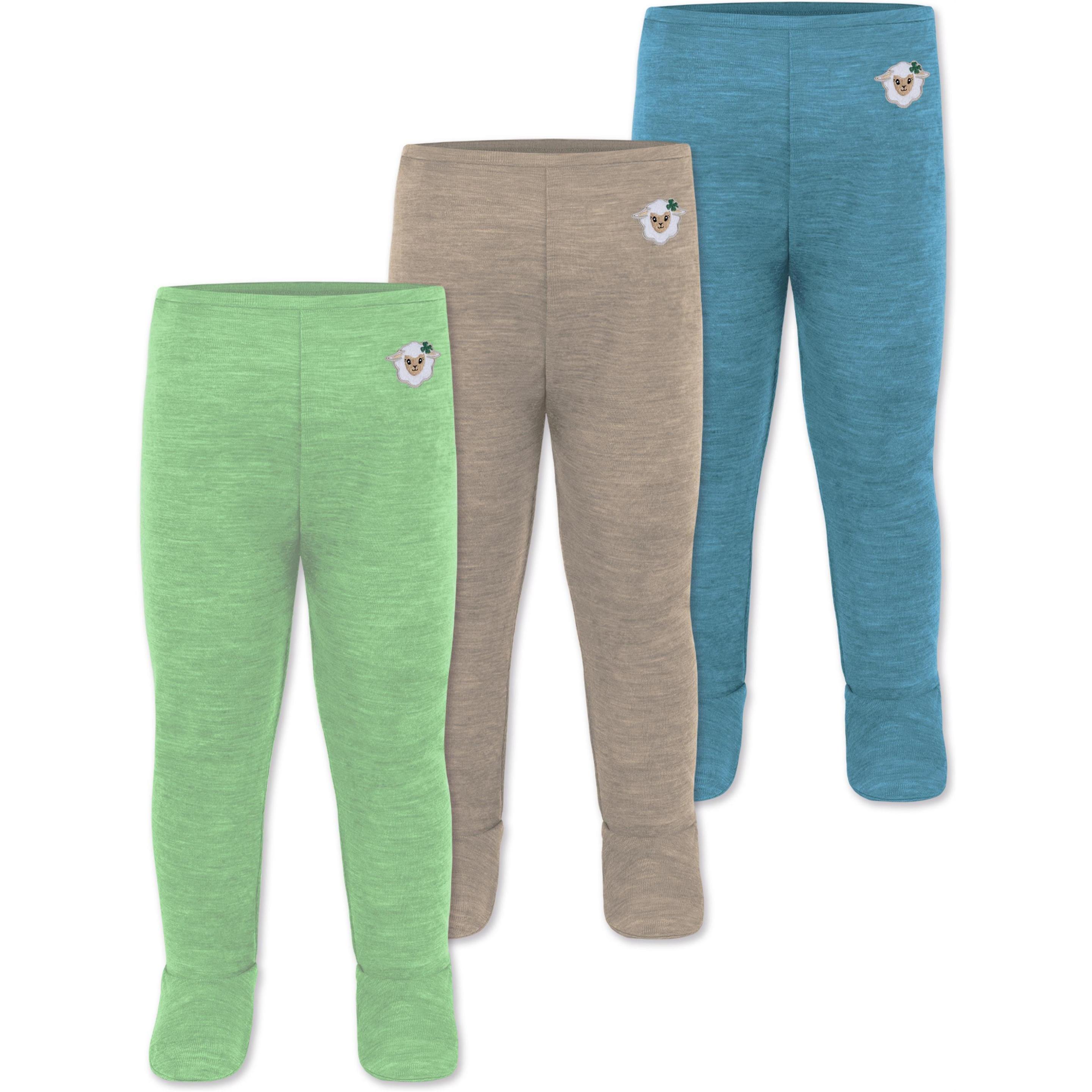 Normani, Herren, Funktionsunterhose, 3er Pack Baby Merino Unterhose mit Füssen - 9543 (56), Blau, 56