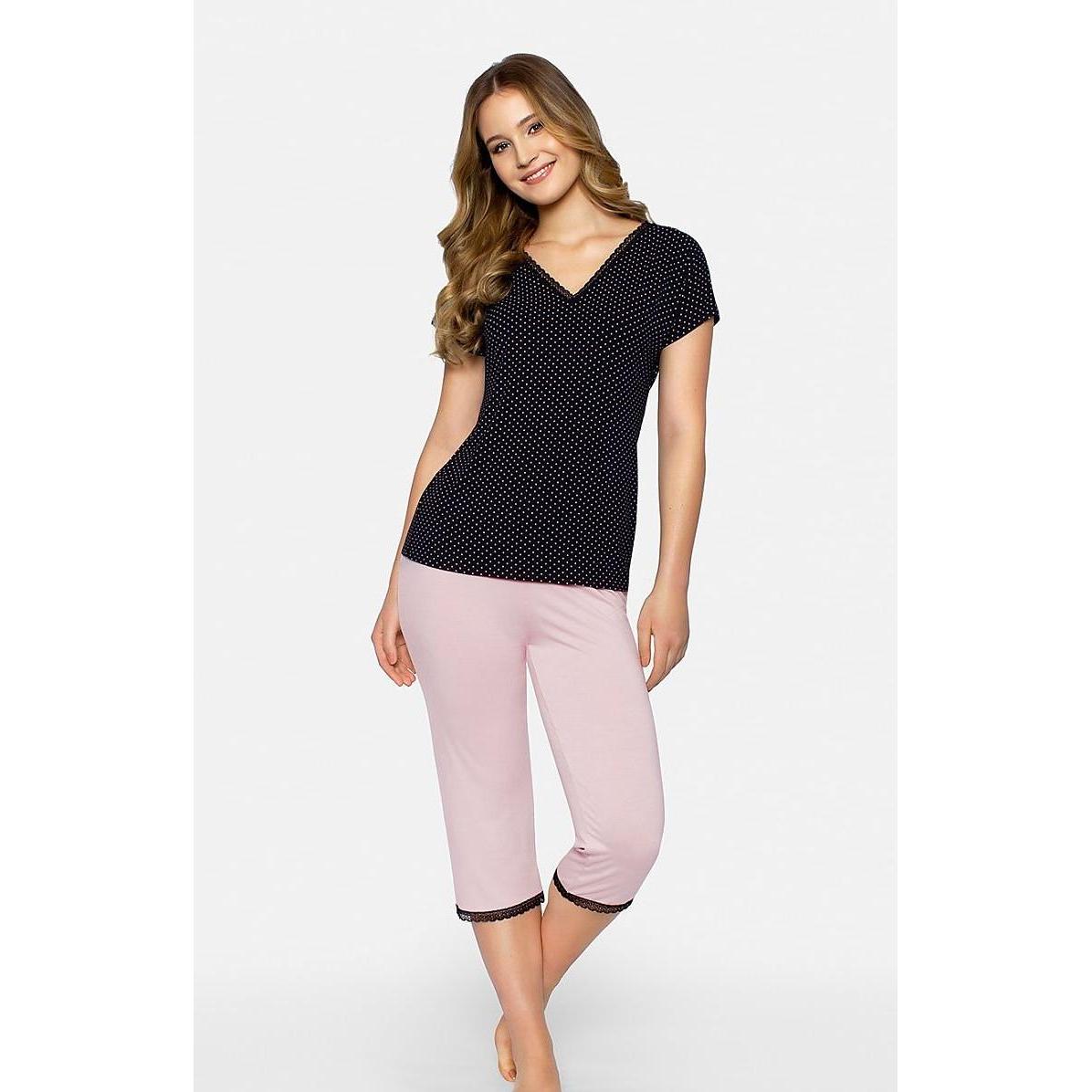 Babella, Damen, Pyjama, Pyjama, Schwarz, (M)
