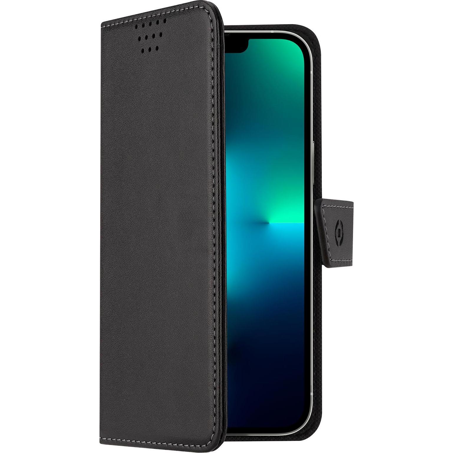 Celly WALLYMAG, Geldbörsenhülle, Apple, iPhone 13, 15,5 cm (6.1 Zoll), Schwarz (Apple iPhone 13), Smartphone Hülle, Schw...
