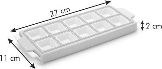 Tescoma 630877 Delicia - Emporte-pièce pour 10 raviolis carrés