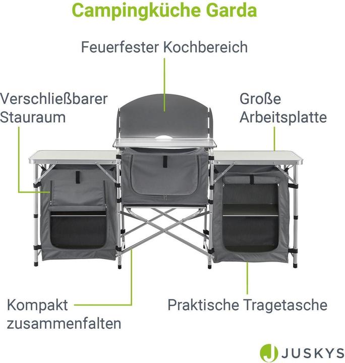 Actual product image Juskys Camping kitchen Folding kitchen box Garda