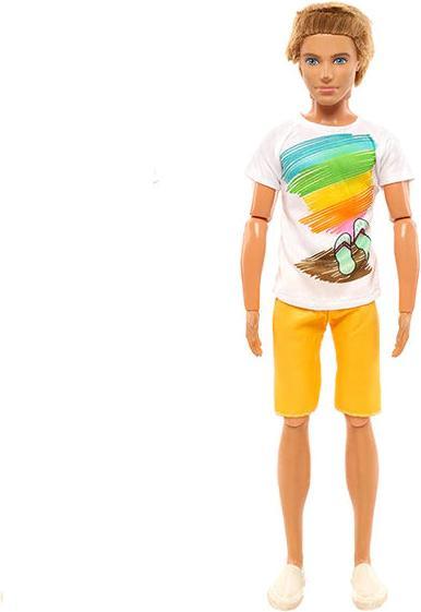 Image du produit Hermex Ken et Barbie Pantalons et T-shirt par paire Set Mode Jaune Arc-en-ciel