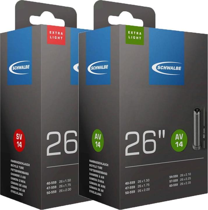 Actual product image Schwalbe Extra Light 26x1.50/2.35 Schrader 40mm (Schrader (AV), 26", 40 mm)