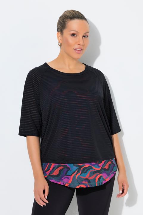 Actual product image Ulla Popken Quick-Drying Neon Camo Tee (54)