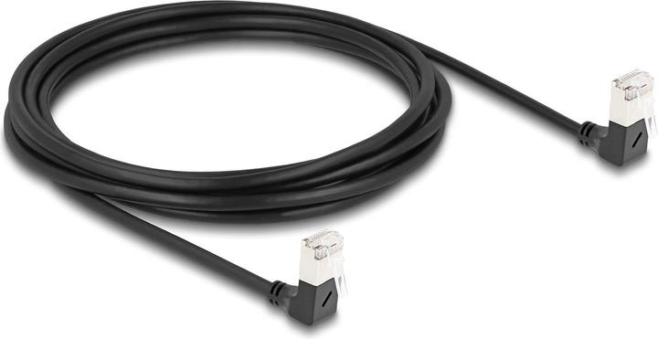 Actual product image Delock RJ45 network cable Cat.6A S/FTP Slim 90° bottom / bottom (S/FTP, CAT6a, 3 m)