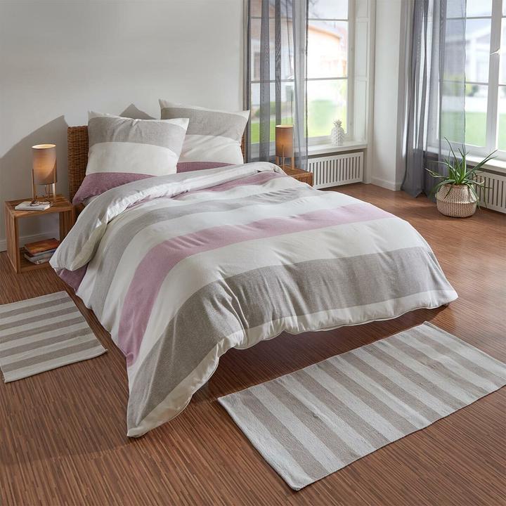 Produktbild Traumschlaf Melange Streifen (Bettwäsche Set, 155 x 220 cm, 80 x 80 cm)