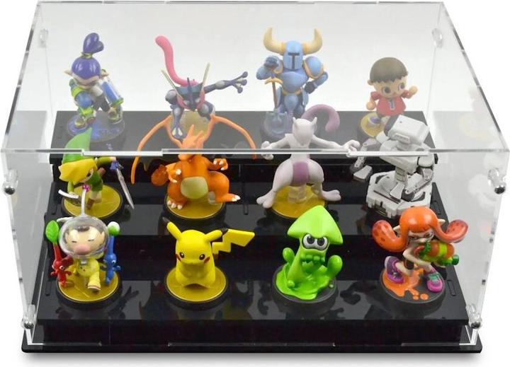 Actual product image iDisplayit Acrylic display for 12 Nintendo Amiibo figures (With black floor)