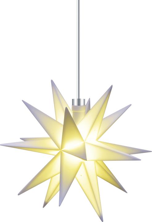 Produktbild Decotrend Kunststoff-LED-Stern Trafo 18 Zacken Ø12cm weiss