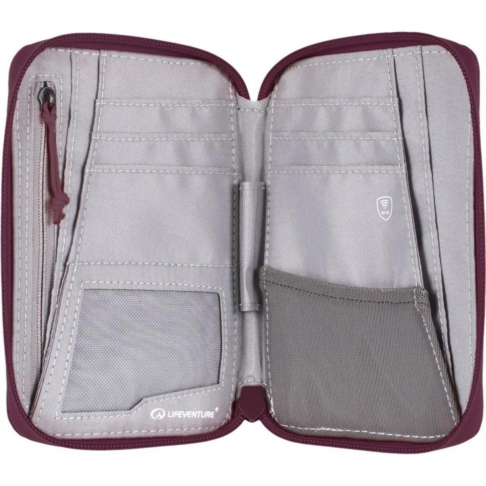 Thumbnail - Lifeventure, Portemonnaie, RFID Mini Travel Wallet, Recycled, Plum, Mehrfarbig