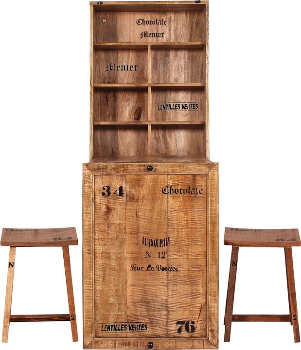 Produktbild SIT Möbel Klapptisch mit 2 Hockern Rustic natur (60 x 25 x 80 cm)