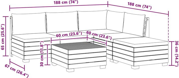 Produktbild vidaXL Outdoor-Sofa