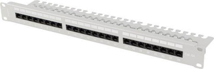 Actual product image Lanberg Patch Panel 24 Port 1u 19 Kat.6a Utp Z Organizerem Kablowym Szary