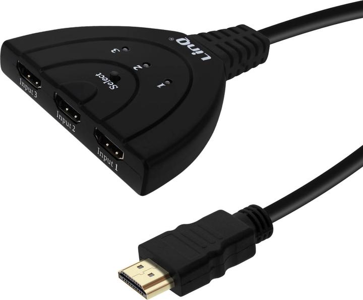 Produktbild LinQ Multiport Adapter /HUB HDMI männlich auf 3x HDMI-Ports, by – Schwarz (15 m, HDMI)