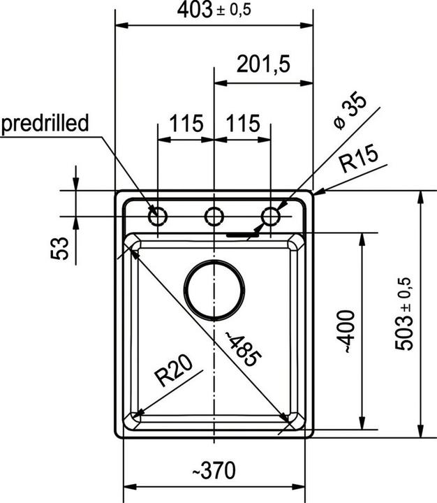 Image du produit Franke 135.0683.047 (Evier encastré, 45 cm)