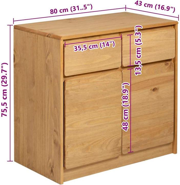 Produktbild vidaXL Sideboard (80 x 43 x 75.50 cm)