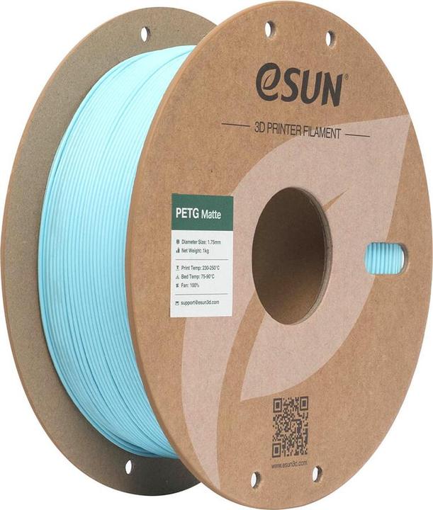 Produktbild eSUN Filament PETG-Matte Hellblau 1.75 mm 1 kg (PETG, 1.75 mm, 1000 g)