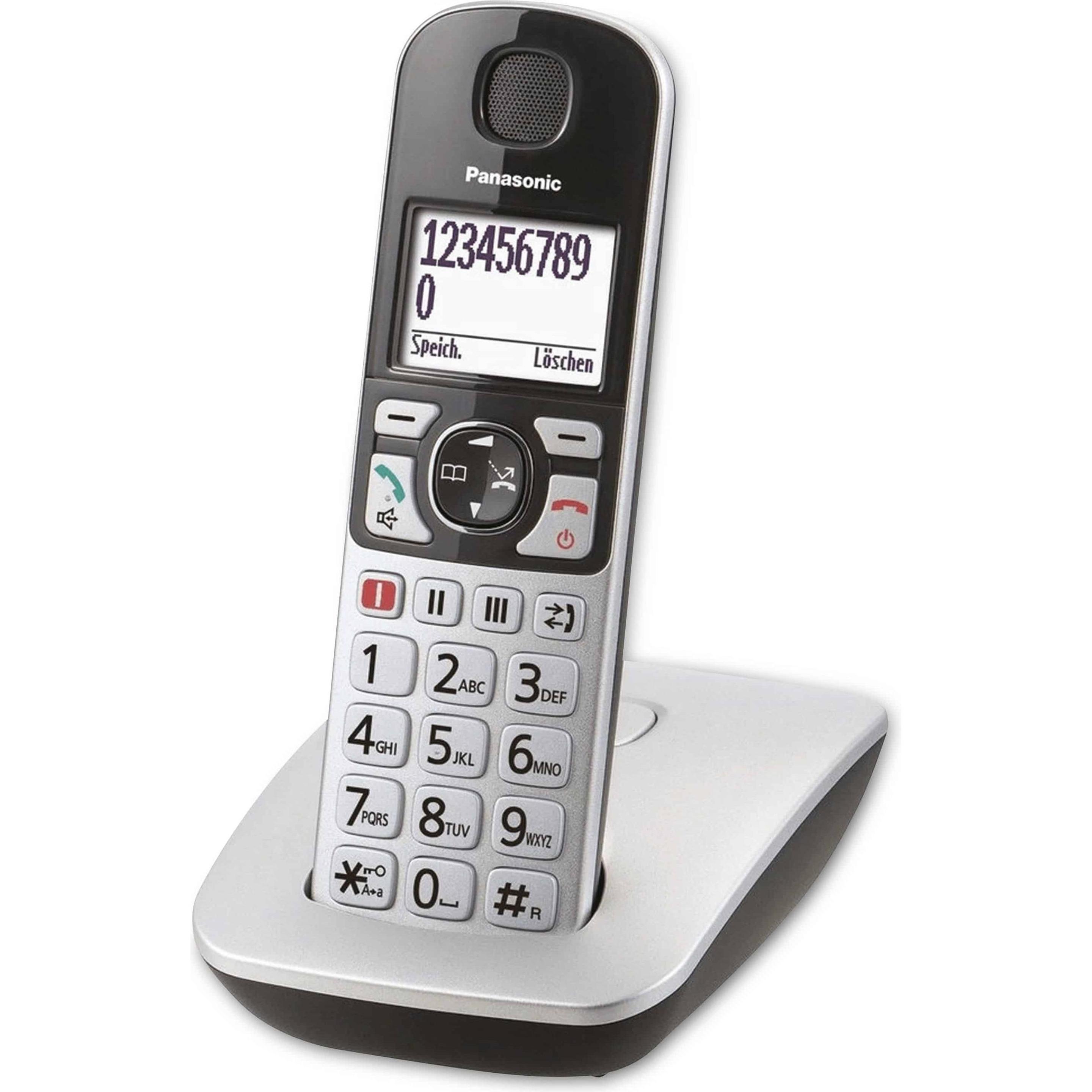 Panasonic KX-TGE510GS, Telefon, Silber, Schwarz