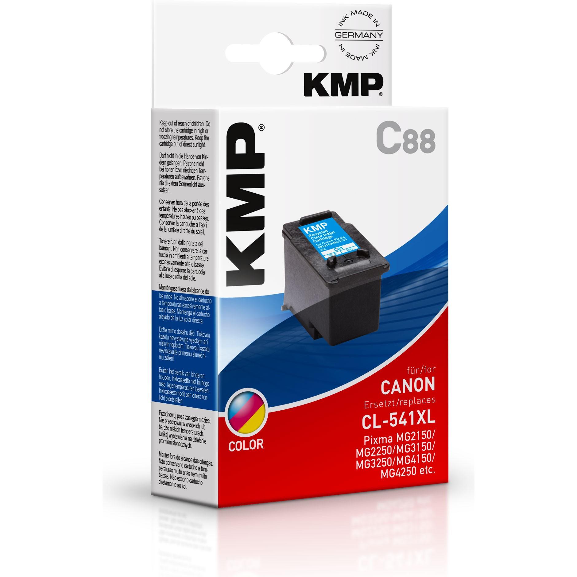 Thumbnail - KMP, Druckerpatrone, C88 Tintenpatrone color kompatibel mit Canon CL-541 XL (M, C, Y)