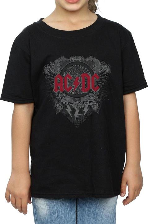 Produktbild AC/DC Mädchen TShirt Schwarzes Eis mit roter Baumwolle (140, 146)