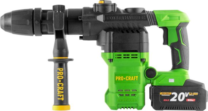Produktbild Procraft PHA50-1B-C Akku Bohrhammer 20 V 7 J SDS max Brushless + 1x Akku 8,0 Ah + Ladegerät +