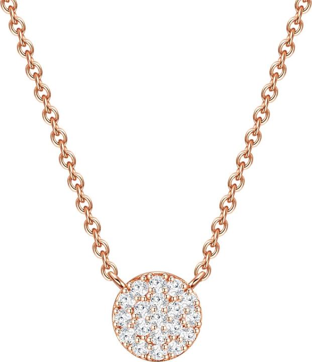 Immagine prodotto Glanzstücke München Catena da donna in argento 925 con zirconi in oro rosa 40,0 cm di base + 5,0 cm di estensione - (Argento, 40 - 45 cm)