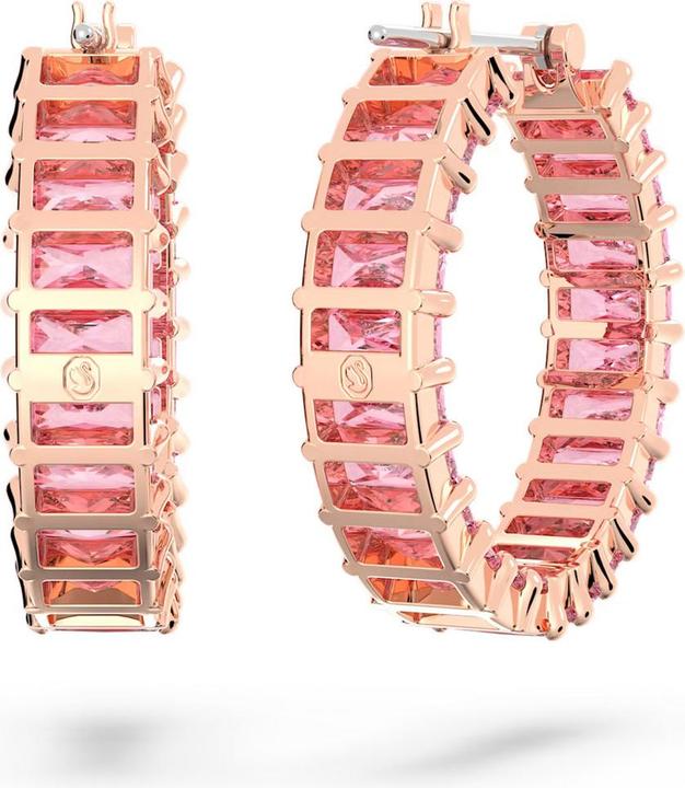 Immagine prodotto Swarovski Matrix Creoles Taglio Baguette Oro Rosa (Metallo Swarovski)