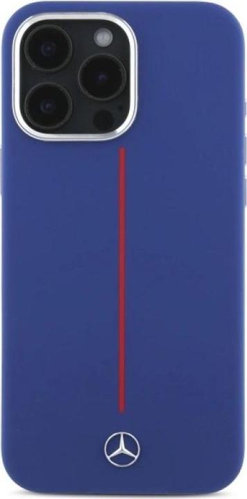 Immagine prodotto Mercedes MEHMP16X23SUMRV iPhone 16 Pro Max 6.9" granatowy/navy hardcase Silicone Red Stripe MagSa (Apple iPhone 16 Pro Max)