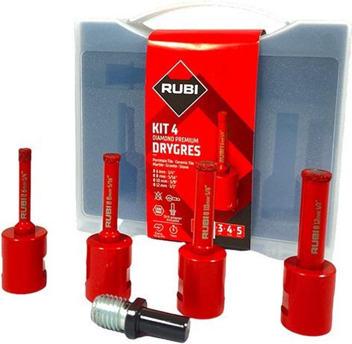 Rubi Kit Mini Drygres Premium - 51939 (10 mm, 12 mm, 6 mm, 8 mm)