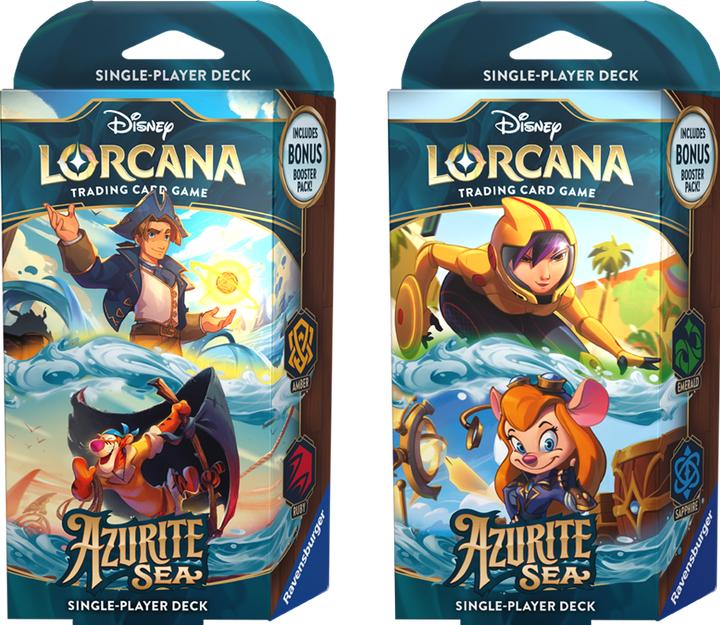 Actual product image Disney Lorcana Trading Card Game: Azurite Sea - Amber and Ruby Deck (English) (English, Deck)