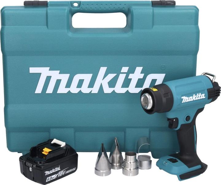 Produktbild Makita DHG 181 G1K Akku HeiÃŸluftgeblÃ¤se 18 V 150 - 550Â°C + 1x Akku 6,0 Ah + Koffer - ohne Ladege