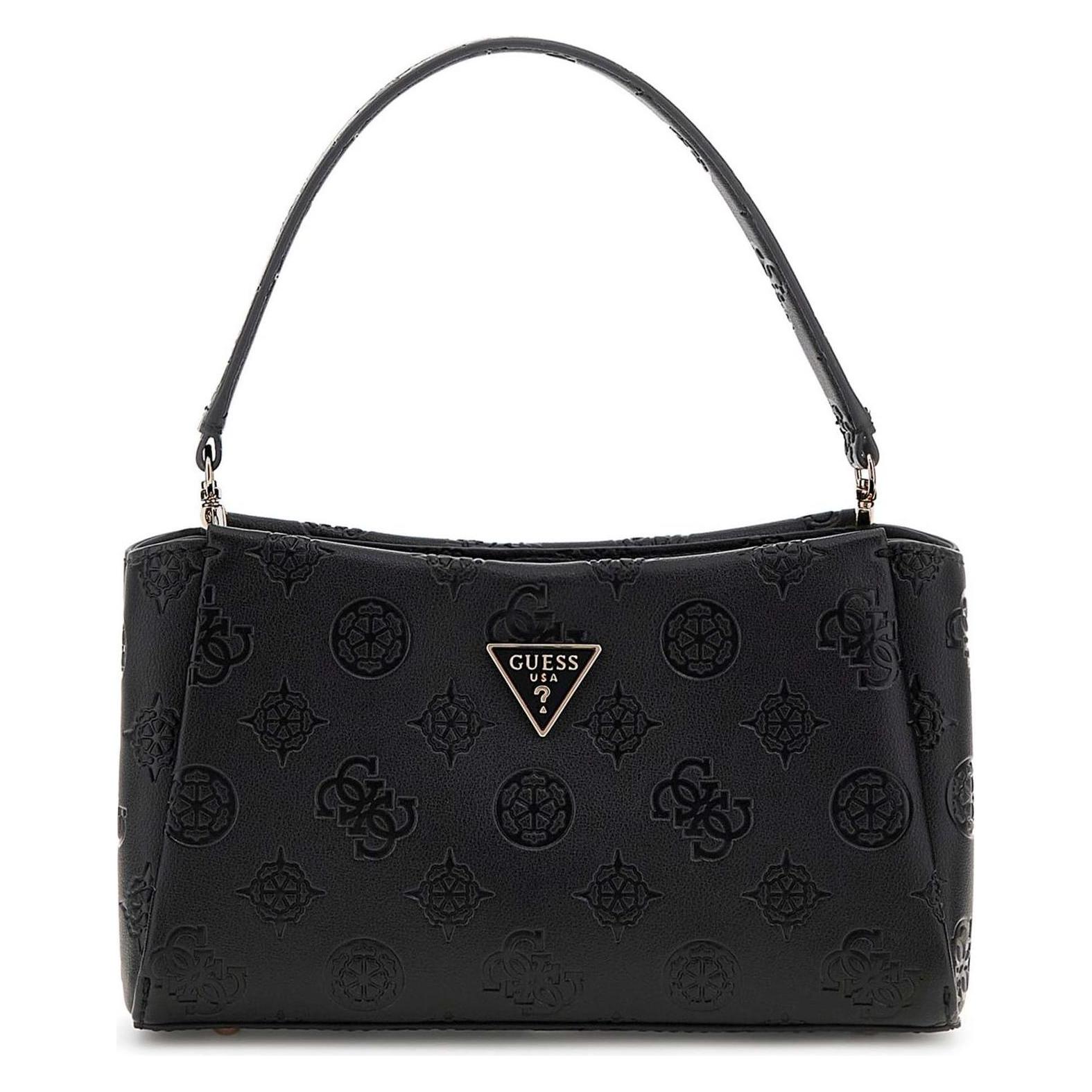 Guess, Damen, Handtasche, Tisha Crossbody Bag, Schwarz