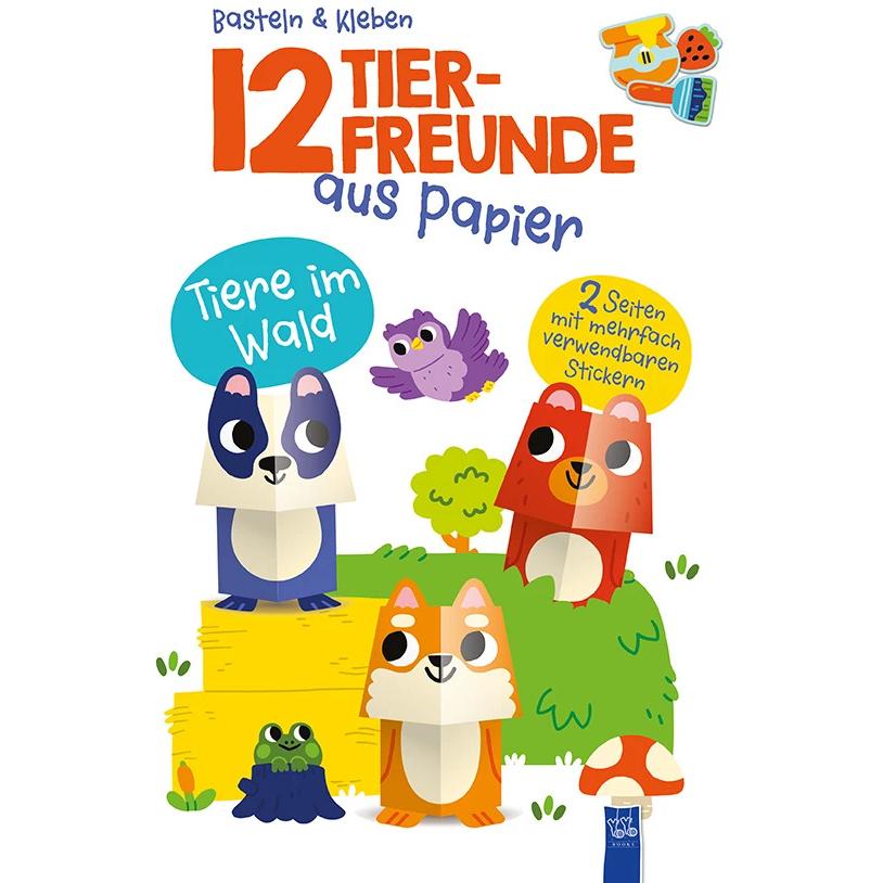 12 Tierfreunde aus Papier - Tiere im Wald, Kinderbücher von Yoyo Books