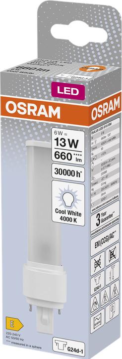 Actual product image Osram Dulux (G24d-1, 6 W, 660 lm, 1 x, E)