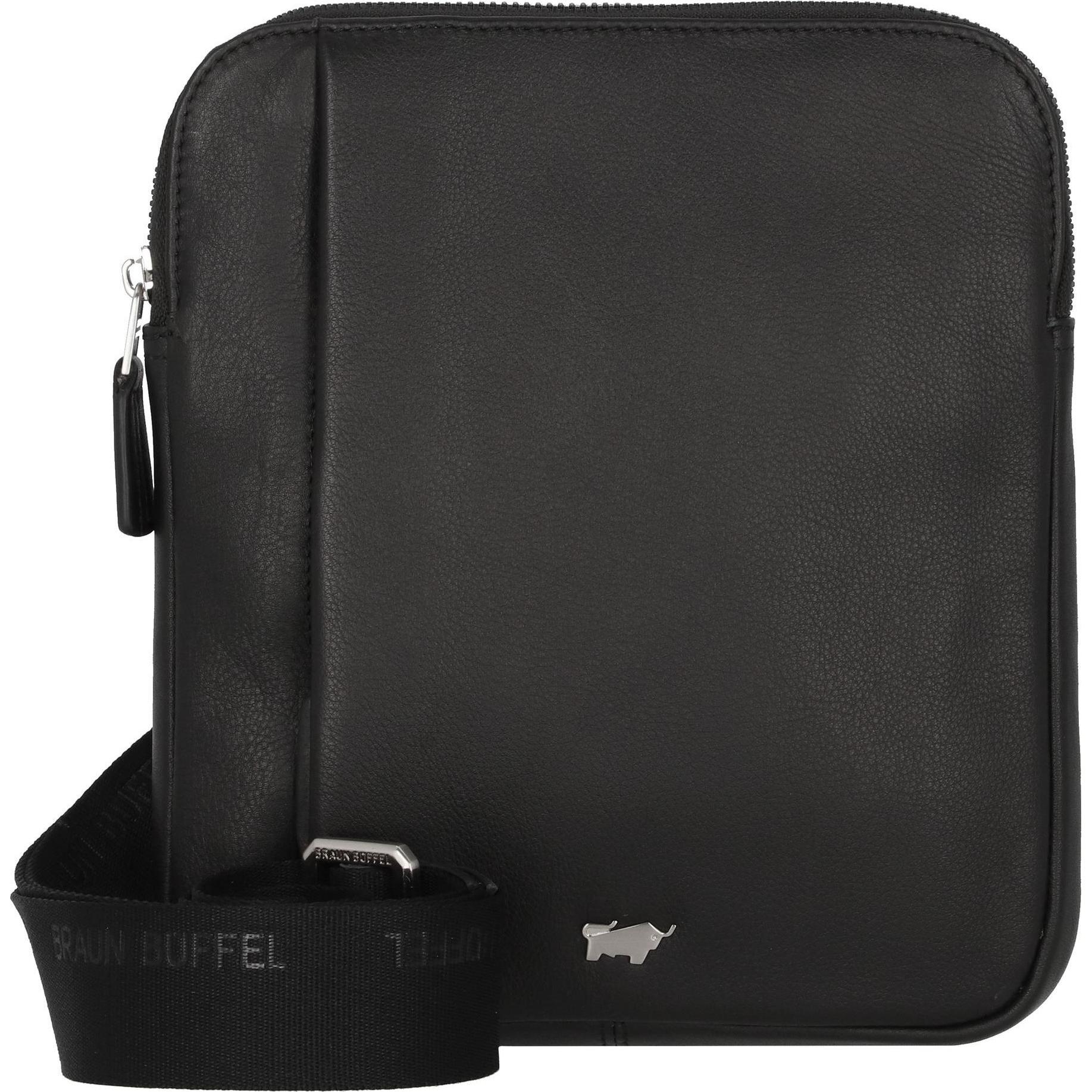 Braun Büffel, Handtasche, Golf 2.0 Umhängetasche Leder 20 cm, Schwarz
