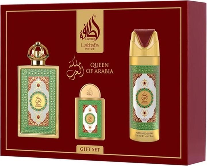 Produktbild Lattafa Perfumes Lattafa Pride Queen Of Arabia Eau De Parfum 100 Ml Eau De Parfum 20 Ml Deodorant 200 Ml (Parfum Set)