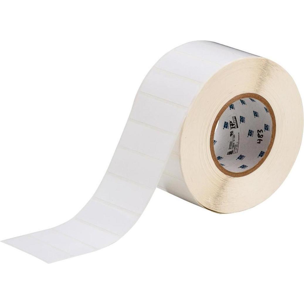 Brady, Etiketten, THT-18-403-3, wasserlösliches Papier, Weiss, matt, 76.20 x 25.40 mm, wiederablösbar (3000 Eti