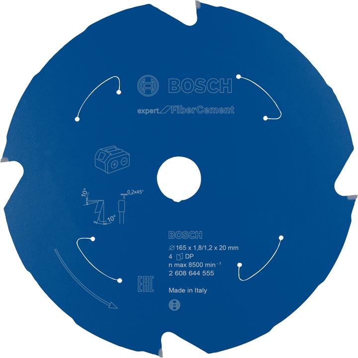 Immagine prodotto Bosch Professional Zubehör Lama per sega circolare Expert for Fibre Cement, 165 x 1,8/1,2 x 20, 4 denti