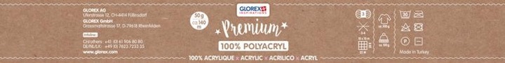 Actual product image Glorex Premium 100% acrylic, 50g