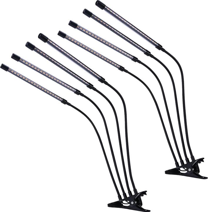 Produktbild Casativo 2er-Set Vollspektrum LED-Pflanzenlampe mit 4 Schwanenhälse, Dimmbar & Timerfunktion (LED)