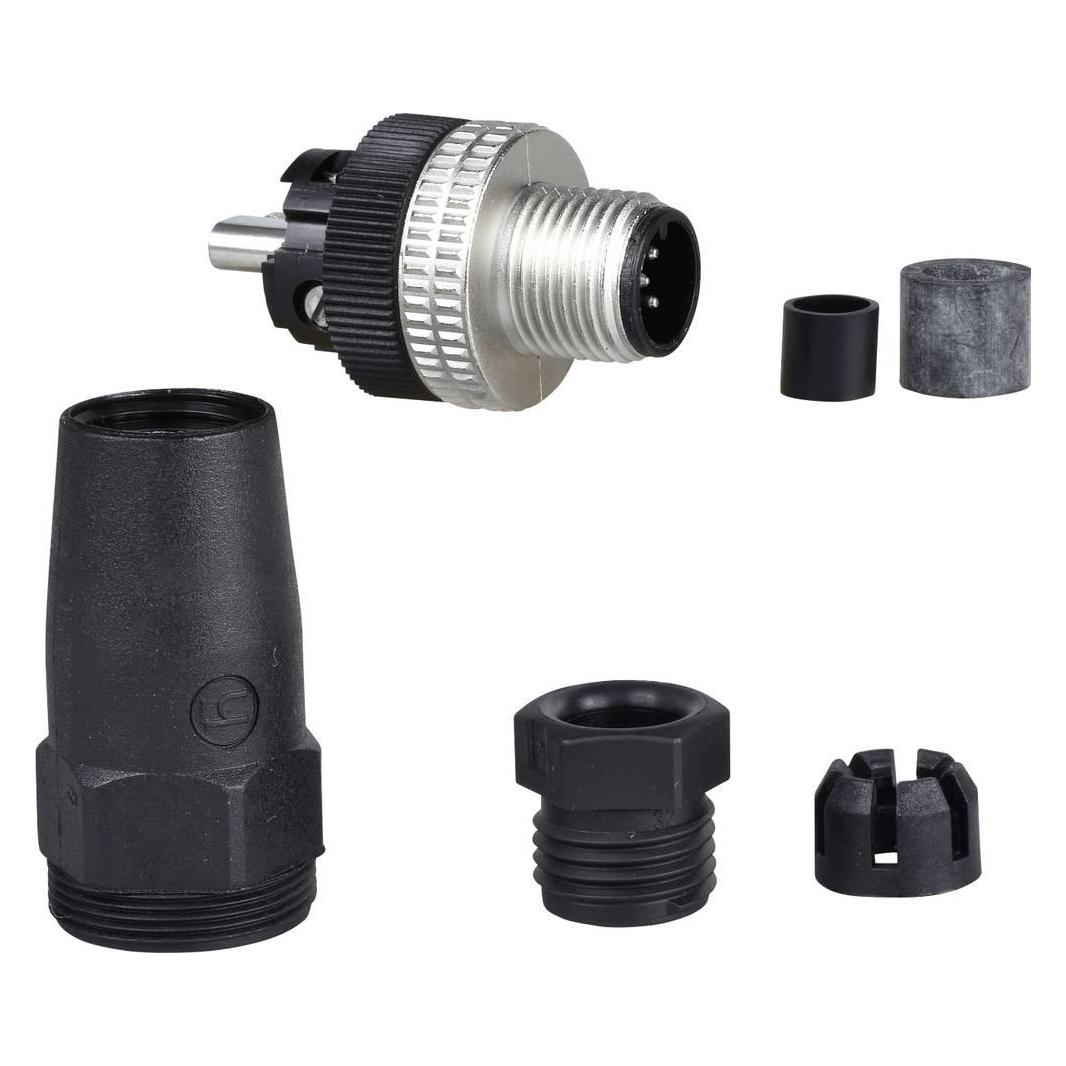 TE Sensors Stekker M12 5-polig recht, Kabels + Stekkers