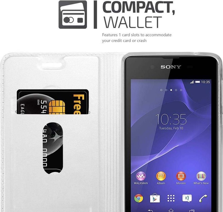 Actual product image Cadorabo Book Classy Style Cover (Sony Xperia E3)