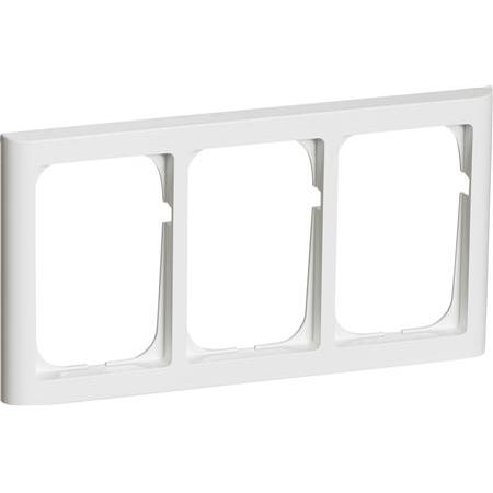 LK, Cornice, FUGA ramme Softline 631,5 modul trippel vandret, hvid