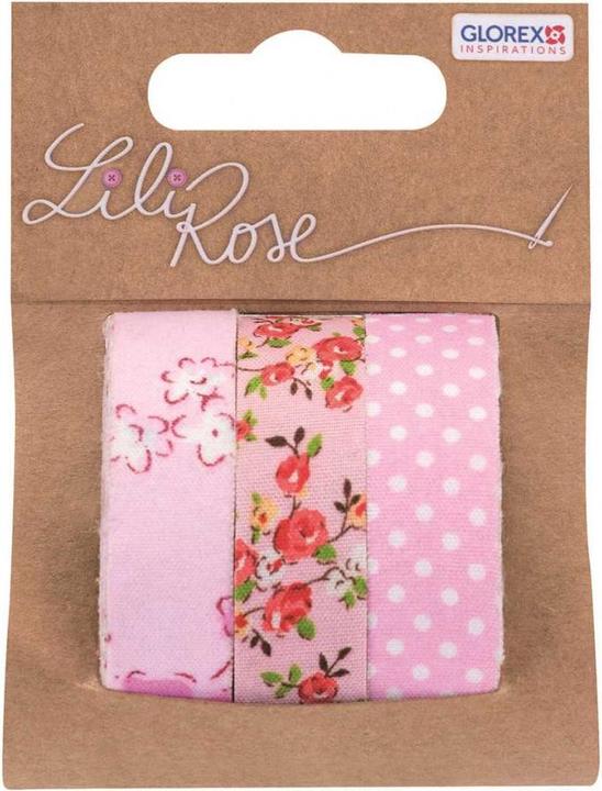 Produktbild Glorex Textilbänder selbstklebend rosa