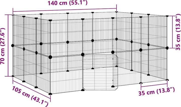 Produktbild vidaXL Haustierkäfig