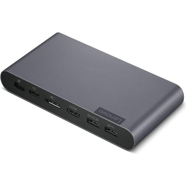 Lenovo Notebook Dock/Port Replicator (USB-C, 1 Port), Dockingstation + USB Hub, Grau