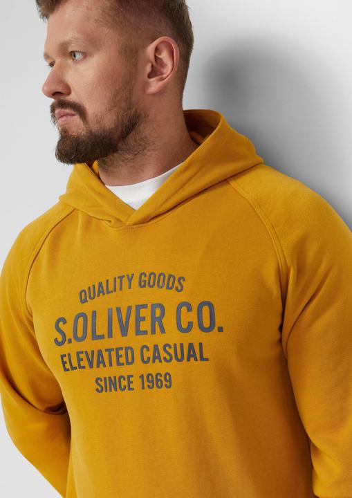 Produktbild s.Oliver Sweatshirt Kapuzenpullover mit Raglanärmeln und Frontprint (XXL)