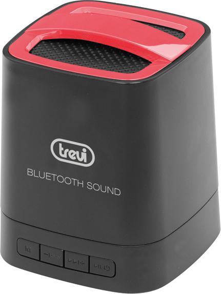 Actual product image Trevi XP72BT speaker in black and red (Rechargeable battery operated)