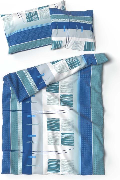 Produktbild Lotus Bettwaren Bettwäsche Jersey Amalfi blau (Kopfkissenbezug, 50 x 70 cm)