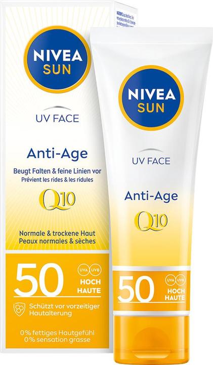 Immagine prodotto NIVEA UV Face Anti-Age Q10 (Crema solare viso, SPF 50, 50 ml, 67.51 g)